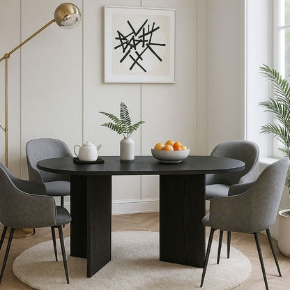 Τραπέζι Cortado Megapap χρώμα sencron black 138x80x75εκ. - Hippiehome.gr