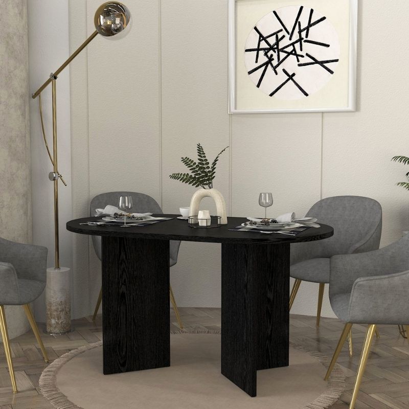 Τραπέζι Cortado Megapap χρώμα sencron black 138x80x75εκ. - Hippiehome.gr