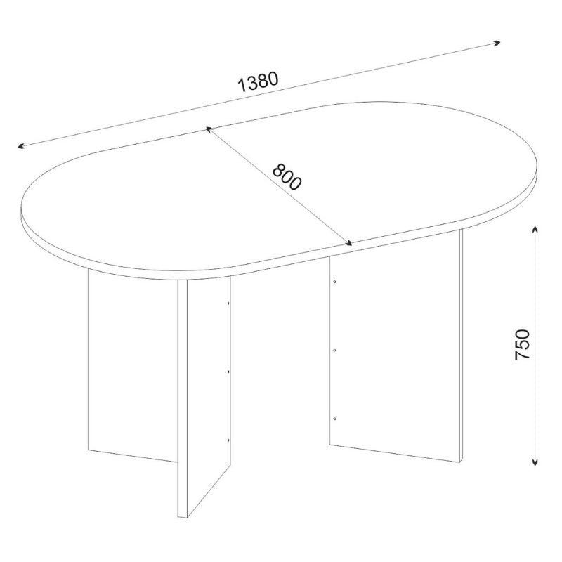 Τραπέζι Cortado Megapap χρώμα sencron black 138x80x75εκ. - Hippiehome.gr