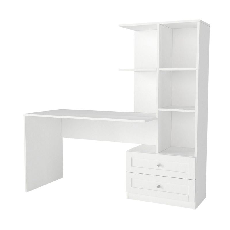 Γραφείο εργασίας Mantra Megapap χρώμα λευκό 150x60x152εκ. - Hippiehome.gr
