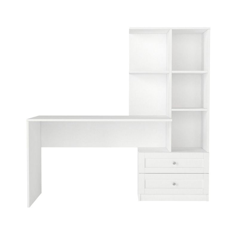 Γραφείο εργασίας Mantra Megapap χρώμα λευκό 150x60x152εκ. - Hippiehome.gr