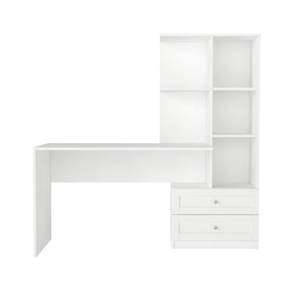 Γραφείο εργασίας Mantra Megapap χρώμα λευκό 150x60x152εκ. - Hippiehome.gr