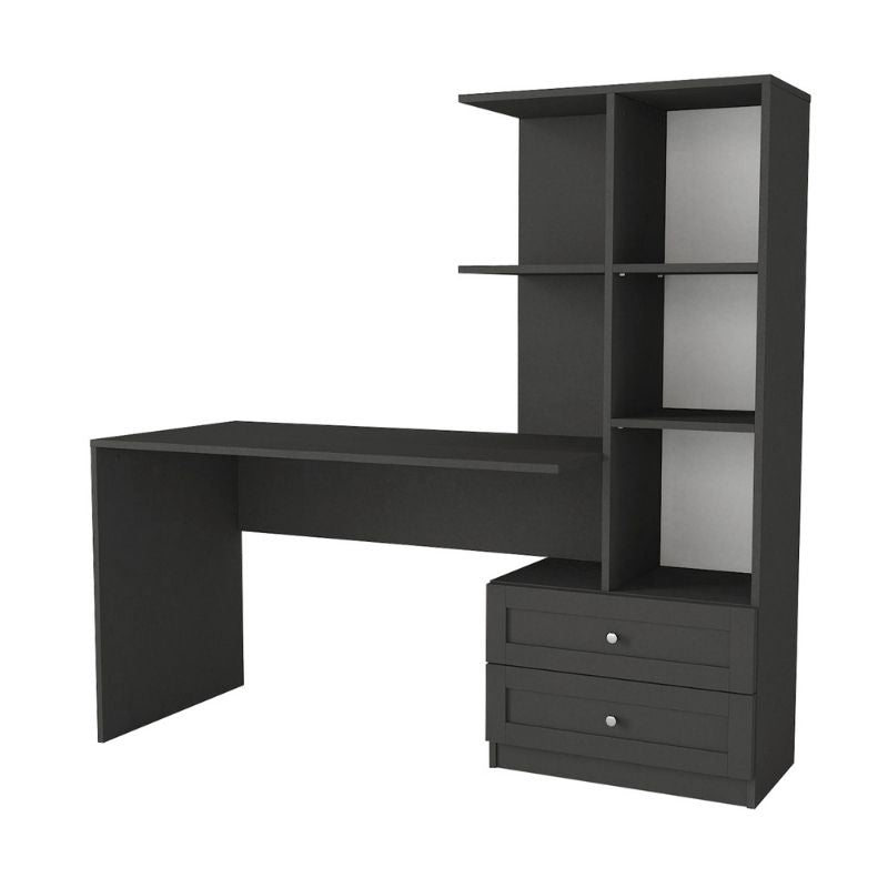 Γραφείο εργασίας Mantra Megapap χρώμα ανθρακί 150x60x152εκ. - Hippiehome.gr