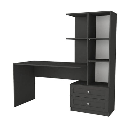 Γραφείο εργασίας Mantra Megapap χρώμα ανθρακί 150x60x152εκ. - Hippiehome.gr