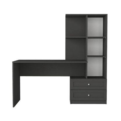 Γραφείο εργασίας Mantra Megapap χρώμα ανθρακί 150x60x152εκ. - Hippiehome.gr