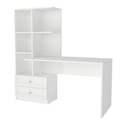 Γραφείο εργασίας Mantra Megapap χρώμα λευκό 150x60x152εκ. - Hippiehome.gr