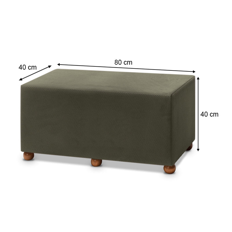 Genma Megapap stool fabric color green 80x40x40cm.