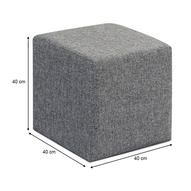 Kare Megapap stool fabric color gray 40x40x40cm.