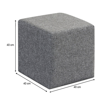 Kare Megapap stool fabric color gray 40x40x40cm.