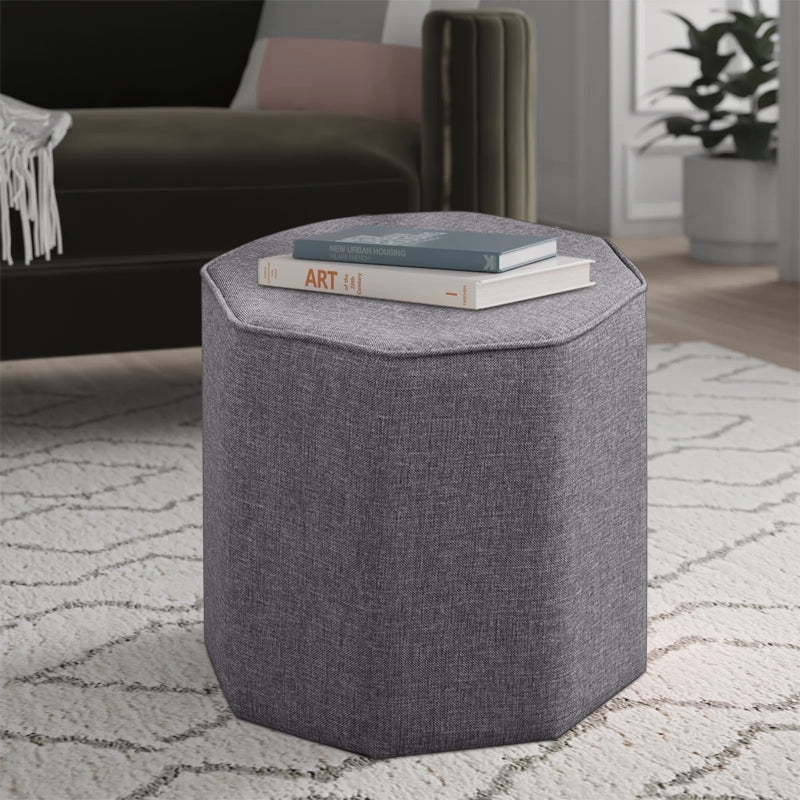 Hexa Megapap stool fabric color gray 40x40x42cm.