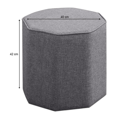 Hexa Megapap stool fabric color gray 40x40x42cm.