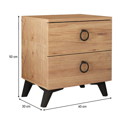 Bedside table Artes Megapap color atlantic pine 40x30x50cm.