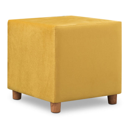 Daisy Megapap stool fabric color yellow 40x40x40cm.