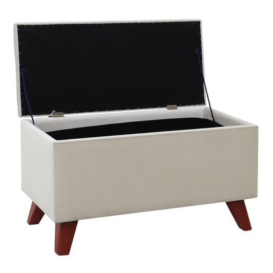 Σκαμπώ - Ταμπουρέ Lotus Megapap βελούδινο χρώμα μπεζ 90x40x50εκ. - Hippiehome.gr