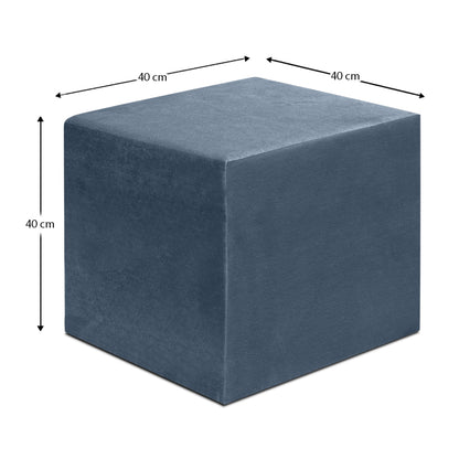 Σκαμπώ April Megapap βελούδινο χρώμα ανθρακί 40x40x40εκ. - Hippiehome.gr