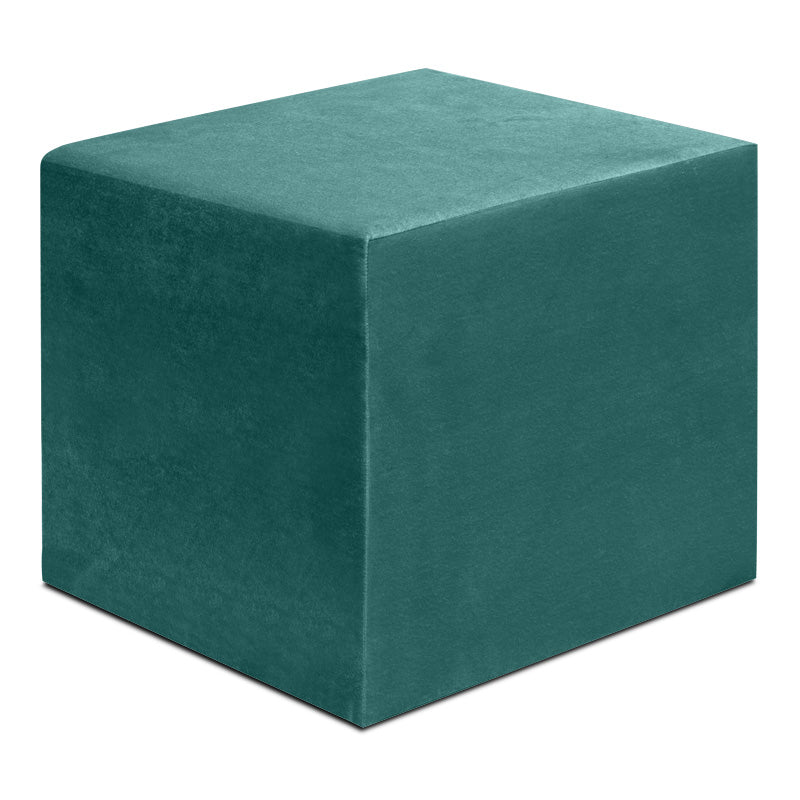 Σκαμπώ April Megapap βελούδινο χρώμα κυπαρρισί 40x40x40εκ. - Hippiehome.gr