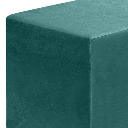 Σκαμπώ April Megapap βελούδινο χρώμα κυπαρρισί 40x40x40εκ. - Hippiehome.gr