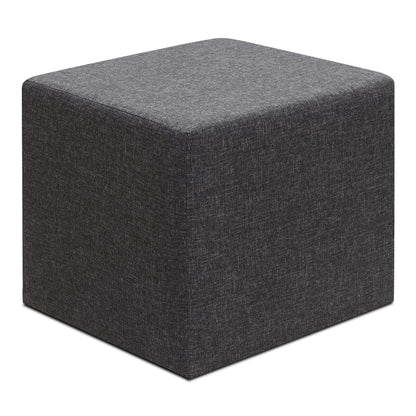 Σκαμπώ Linda Megapap υφασμάτινο χρώμα ανθρακί 40x40x40εκ. - Hippiehome.gr