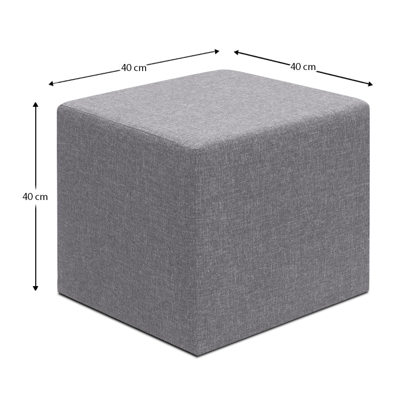 Σκαμπώ Linda Megapap υφασμάτινο χρώμα γκρι 40x40x40εκ. - Hippiehome.gr