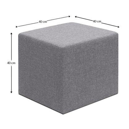 Σκαμπώ Linda Megapap υφασμάτινο χρώμα γκρι 40x40x40εκ. - Hippiehome.gr
