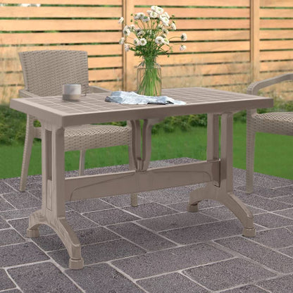 Τραπέζι πολυπροπυλενίου Callan Megapap χρώμα cappuccino 120x70x73εκ. - Hippiehome.gr