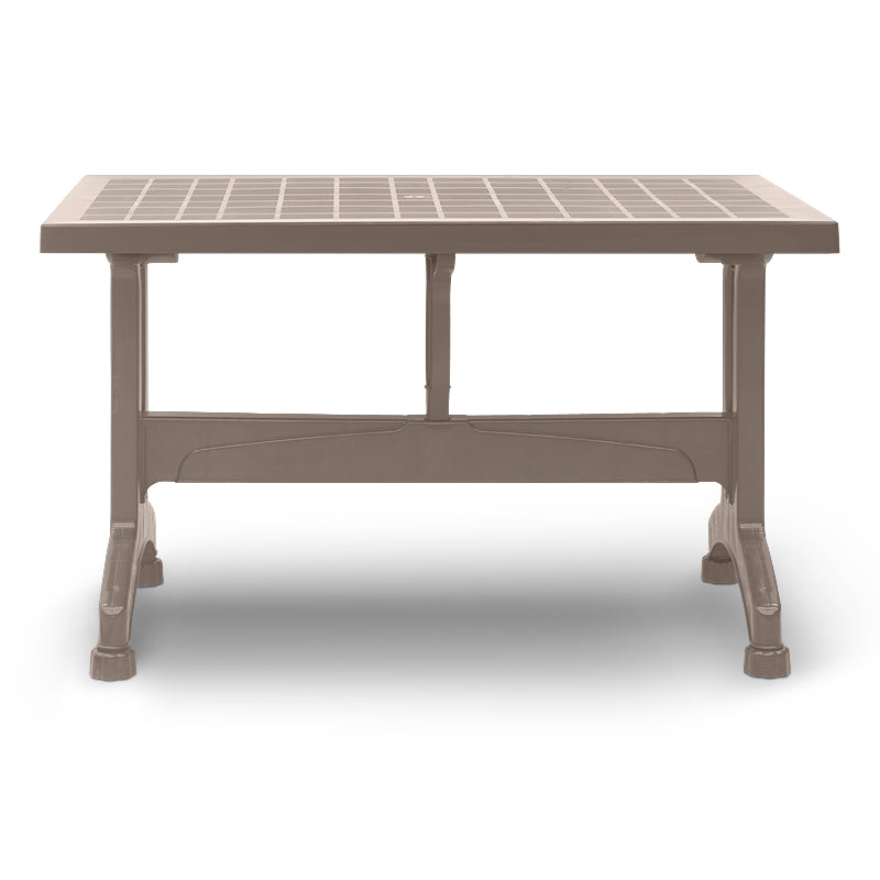 Τραπέζι πολυπροπυλενίου Callan Megapap χρώμα cappuccino 120x70x73εκ. - Hippiehome.gr