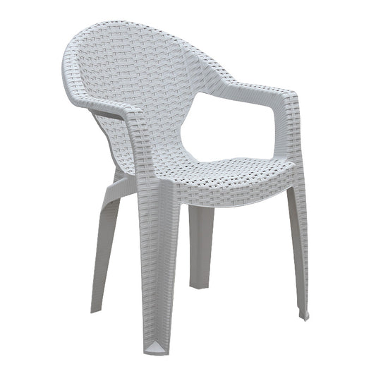 Polypropylene armchair Sebia Megapap Eco color white 60x58x80cm.