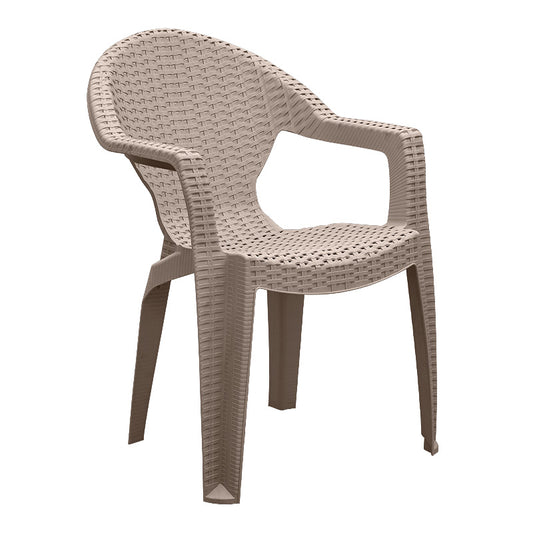 Polypropylene armchair Sebia Megapap Eco beige color 60x58x80cm.