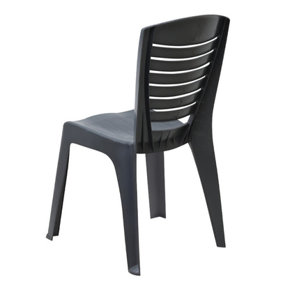 Καρέκλα πολυπροπυλενίου Tabia Megapap χρώμα ανθρακί 47x49x86εκ. - Hippiehome.gr