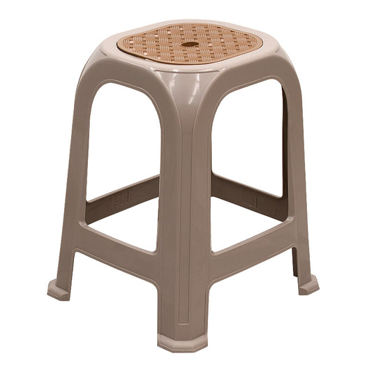 Desia Megapap stackable polypropylene stool beige color 35x35x45cm.