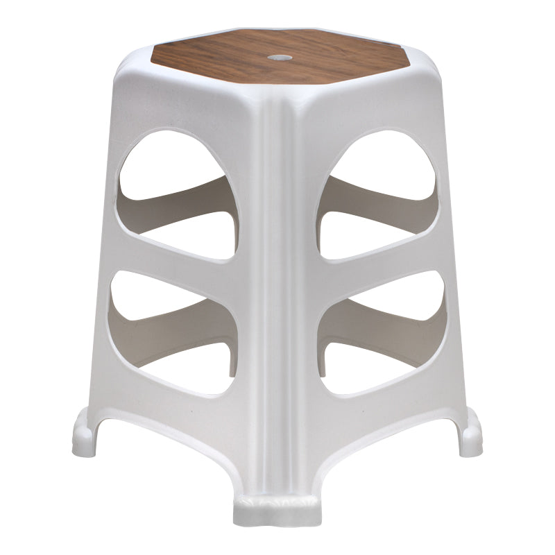 Σκαμπώ πολυπροπυλενίου στοιβαζόμενο Desia Megapap χρώμα λευκό 37x37x45εκ. - Hippiehome.gr