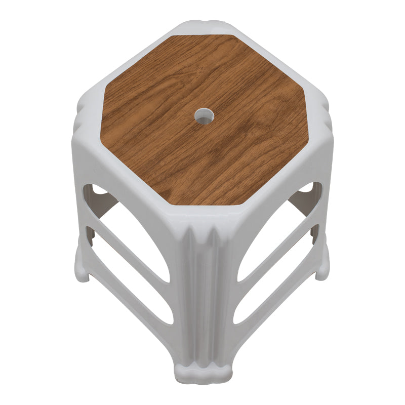 Σκαμπώ πολυπροπυλενίου στοιβαζόμενο Desia Megapap χρώμα λευκό 37x37x45εκ. - Hippiehome.gr