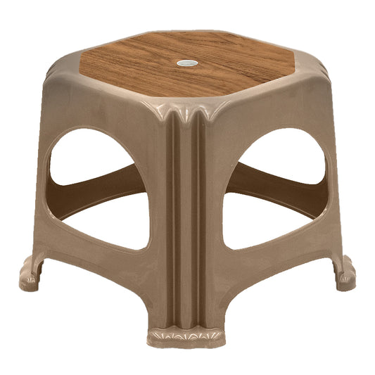 Σκαμπώ πολυπροπυλενίου στοιβαζόμενο Desia Megapap χρώμα μπεζ 35x35x32εκ. - Hippiehome.gr