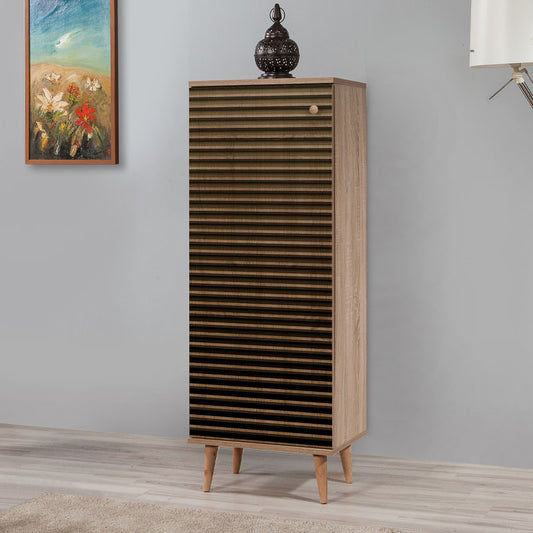 Παπουτσοθήκη - ντουλάπι Soho Megapap χρώμα sonoma 50x38x135εκ. - Hippiehome.gr