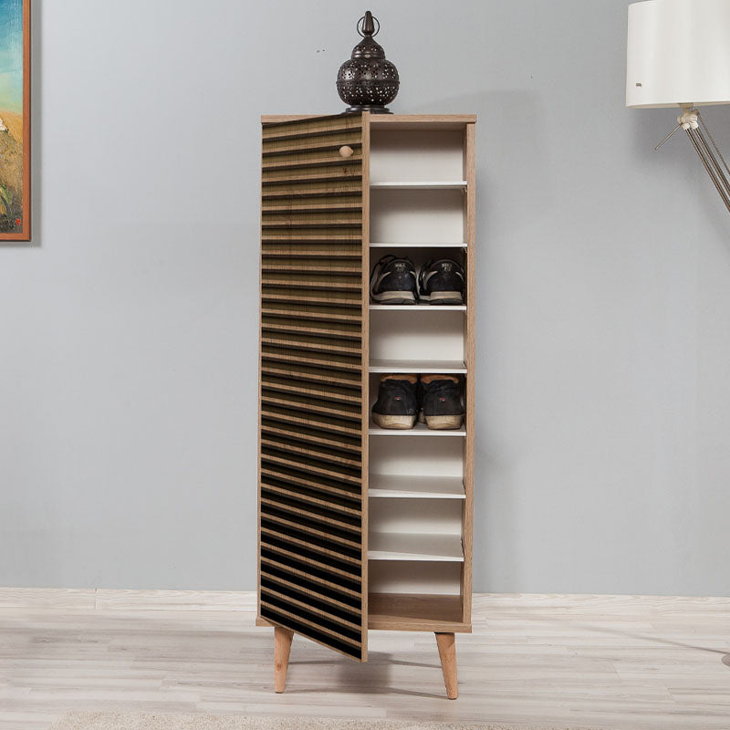 Παπουτσοθήκη - ντουλάπι Soho Megapap χρώμα sonoma 50x38x135εκ. - Hippiehome.gr