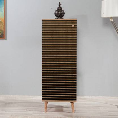 Παπουτσοθήκη - ντουλάπι Soho Megapap χρώμα sonoma 50x38x135εκ. - Hippiehome.gr