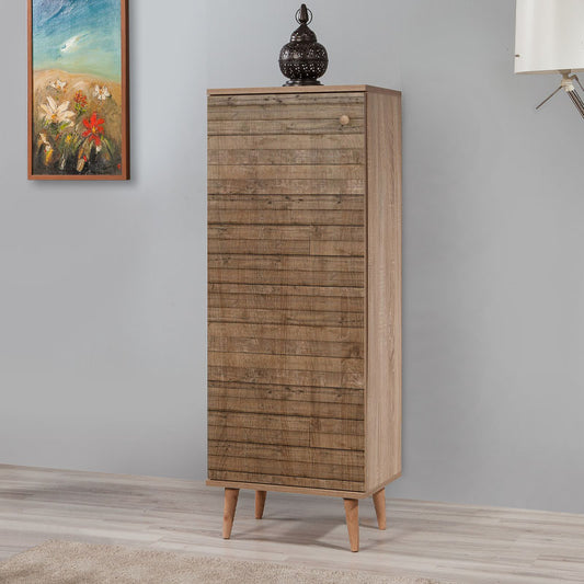 Παπουτσοθήκη - ντουλάπι Soho Megapap χρώμα sonoma 50x38x135εκ. - Hippiehome.gr