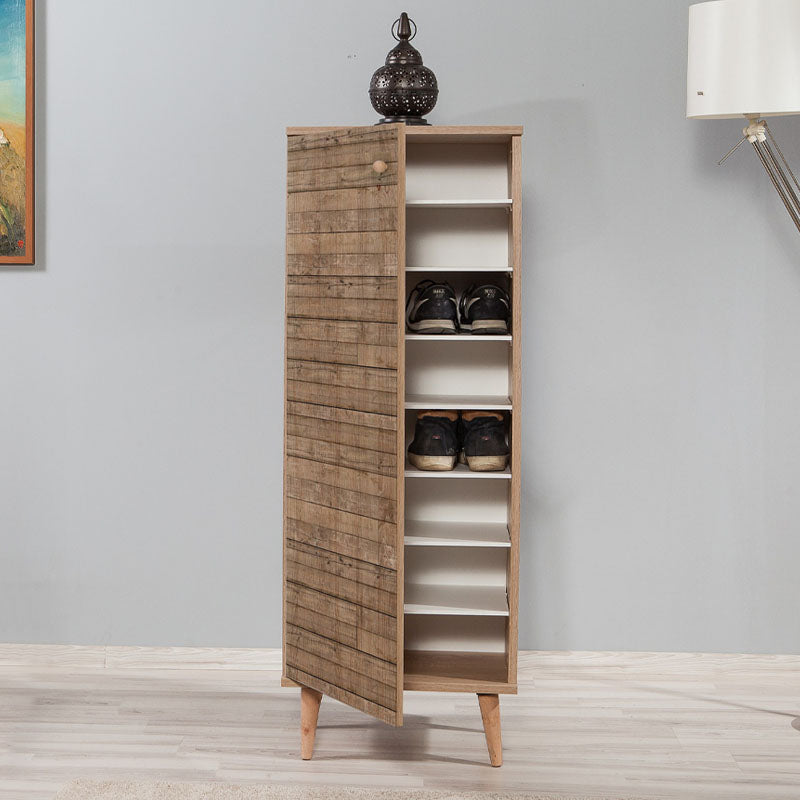 Παπουτσοθήκη - ντουλάπι Soho Megapap χρώμα sonoma 50x38x135εκ. - Hippiehome.gr