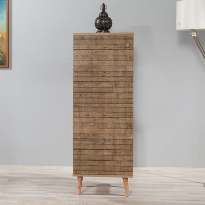Παπουτσοθήκη - ντουλάπι Soho Megapap χρώμα sonoma 50x38x135εκ. - Hippiehome.gr