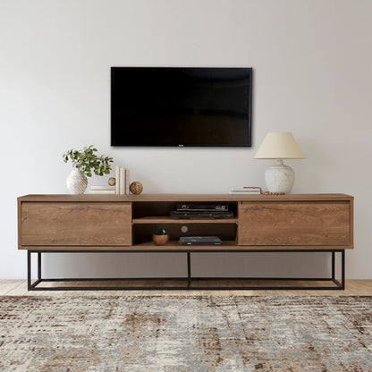 Έπιπλο τηλεόρασης Amedeo Megapap χρώμα καρυδί 180x40x50εκ. - Hippiehome.gr