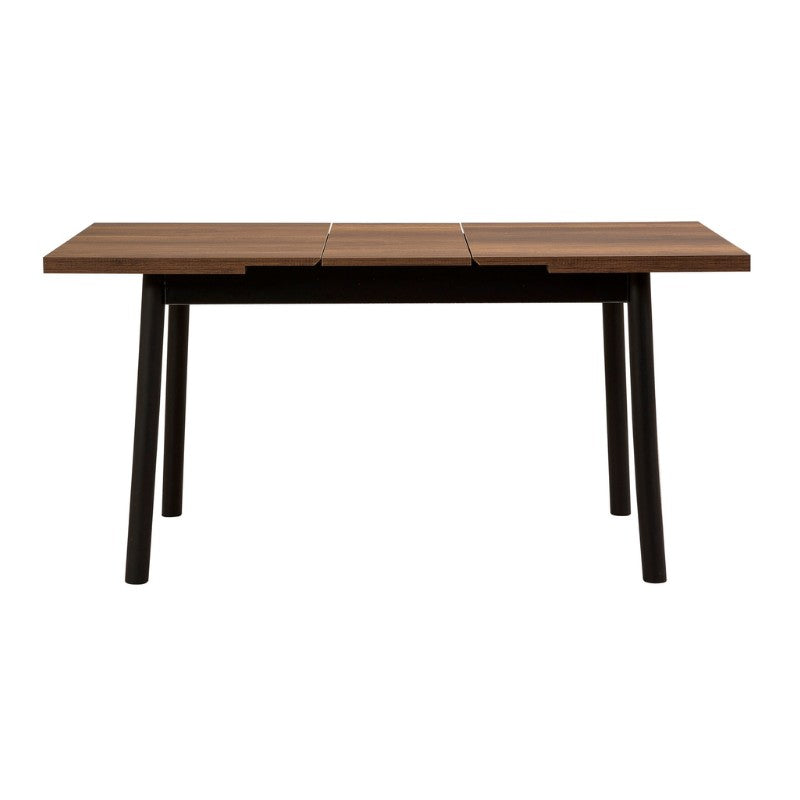 Τραπέζι Jemmy Megapap επεκτεινόμενο χρώμα καρυδί - μαύρο 120/153x75x77εκ. - Hippiehome.gr