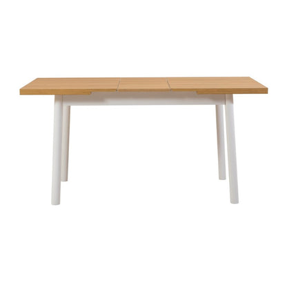 Τραπέζι Jemmy Megapap επεκτεινόμενο χρώμα φυσικό - λευκό 120/153x75x77εκ. - Hippiehome.gr