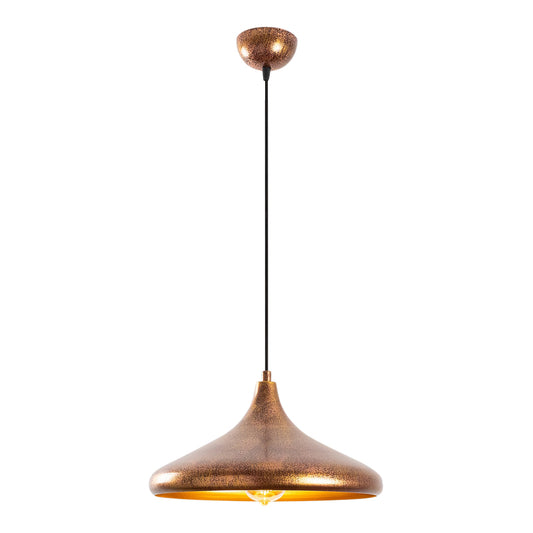 Φωτιστικό οροφής Barek Megapap E27 μεταλλικό μονόφωτο χρώμα bronze Φ34x119εκ. - Hippiehome.gr