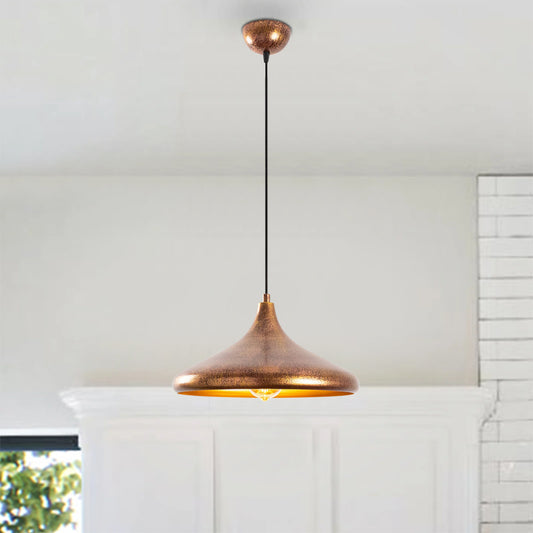 Φωτιστικό οροφής Barek Megapap E27 μεταλλικό μονόφωτο χρώμα bronze Φ34x119εκ. - Hippiehome.gr