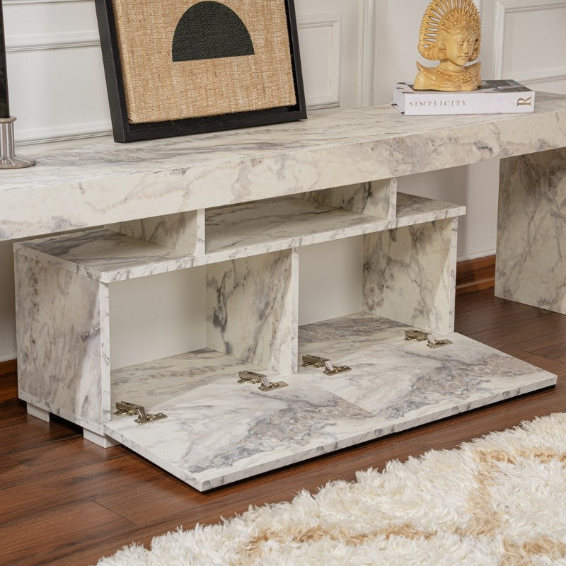 Έπιπλο τηλεόρασης Enclave Megapap χρώμα εφέ μαρμάρου 180x31,3x50εκ. - Hippiehome.gr