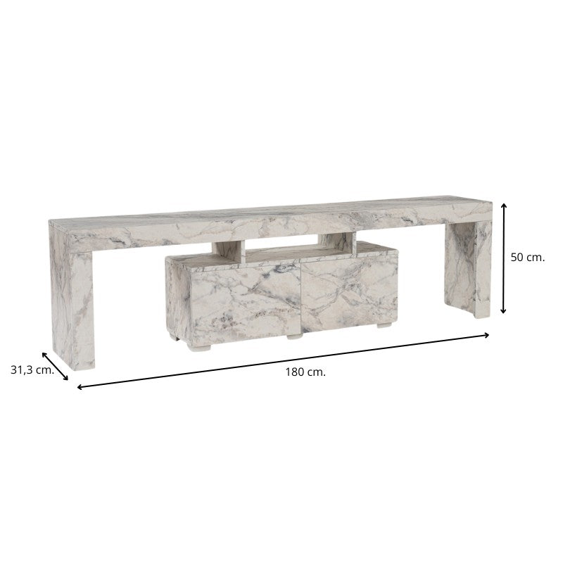 Έπιπλο τηλεόρασης Enclave Megapap χρώμα εφέ μαρμάρου 180x31,3x50εκ. - Hippiehome.gr
