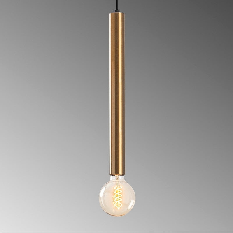 Φωτιστικό οροφής Lizy I Megapap E27 μεταλλικό μονόφωτο χρώμα χρυσό vintage Ø4x139εκ. - Hippiehome.gr