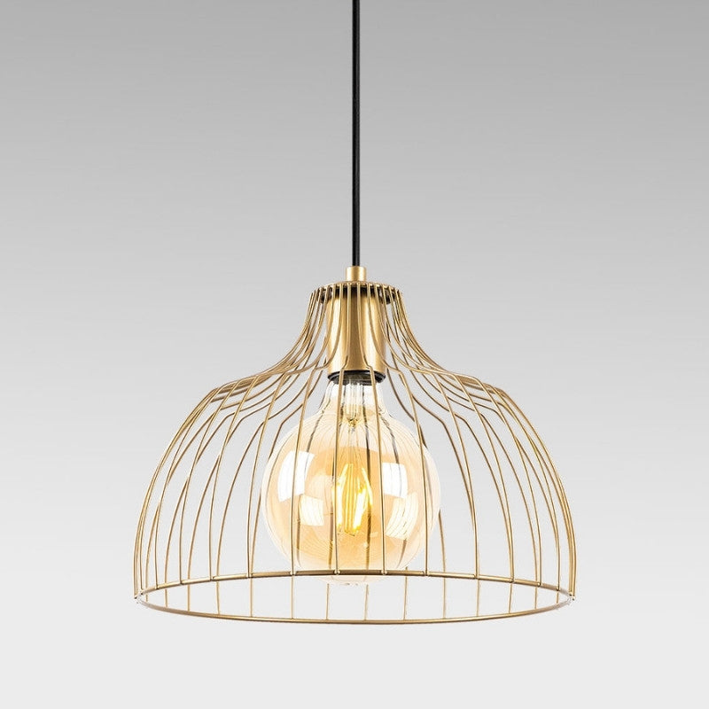 Φωτιστικό οροφής Treiso Megapap E27 μεταλλικό μονόφωτο χρώμα χρυσό Ø28x126εκ. - Hippiehome.gr