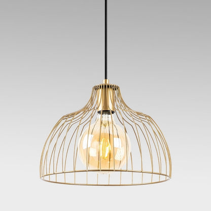 Φωτιστικό οροφής Treiso Megapap E27 μεταλλικό μονόφωτο χρώμα χρυσό Ø28x126εκ. - Hippiehome.gr