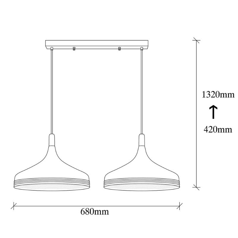 Φωτιστικό οροφής Franko Megapap E27 μεταλλικό δίφωτο χρώμα μαύρο - χρυσό 68x36x132εκ. - Hippiehome.gr